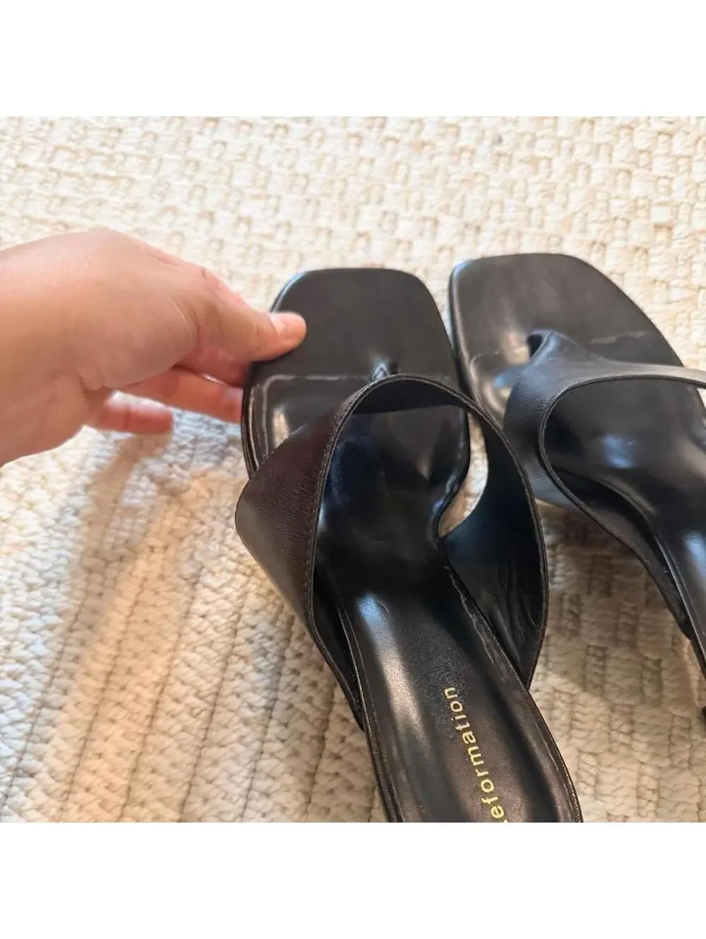 Reformation Sherlyn Wedge Thong Sandal
